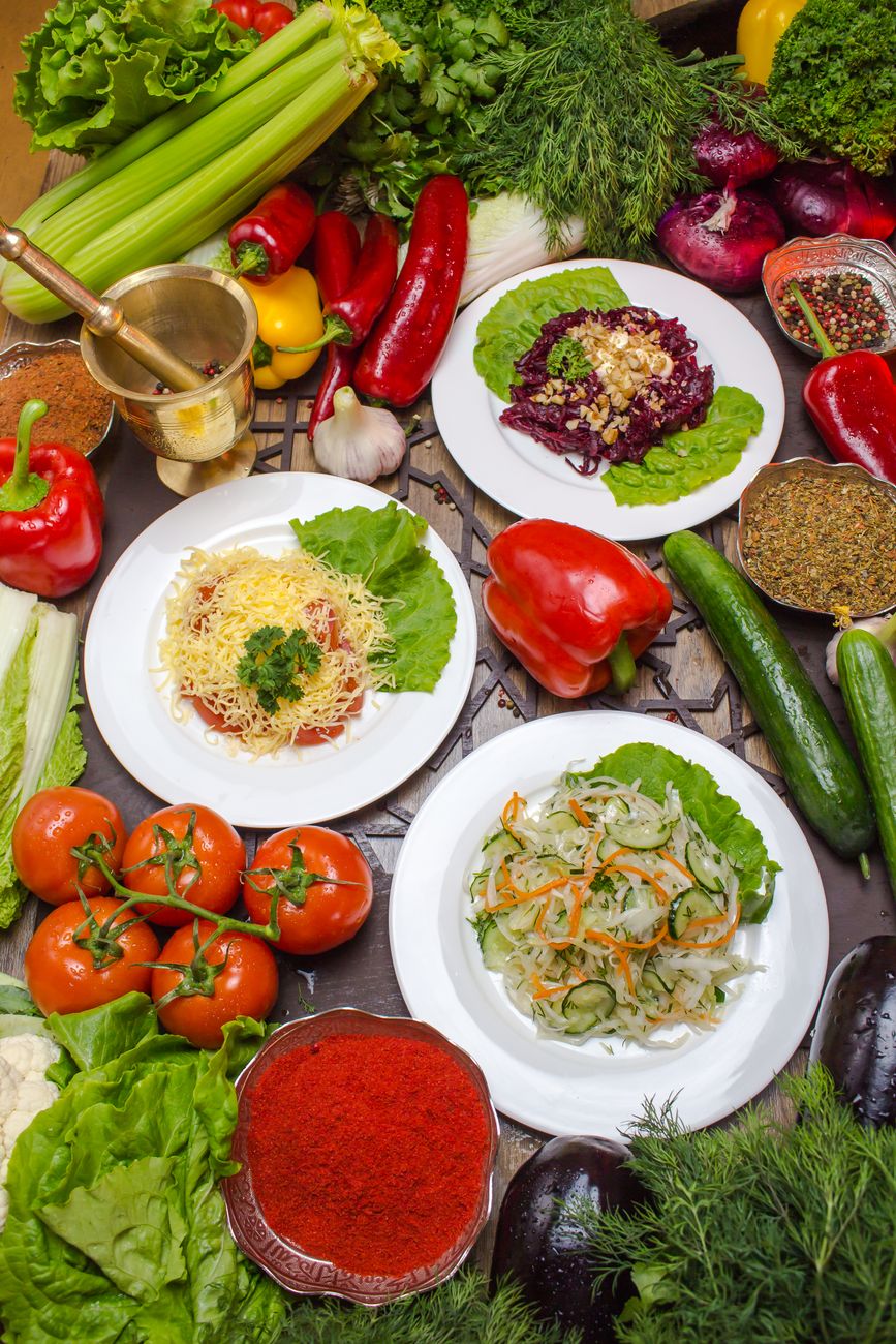 vegetable salad on a plate